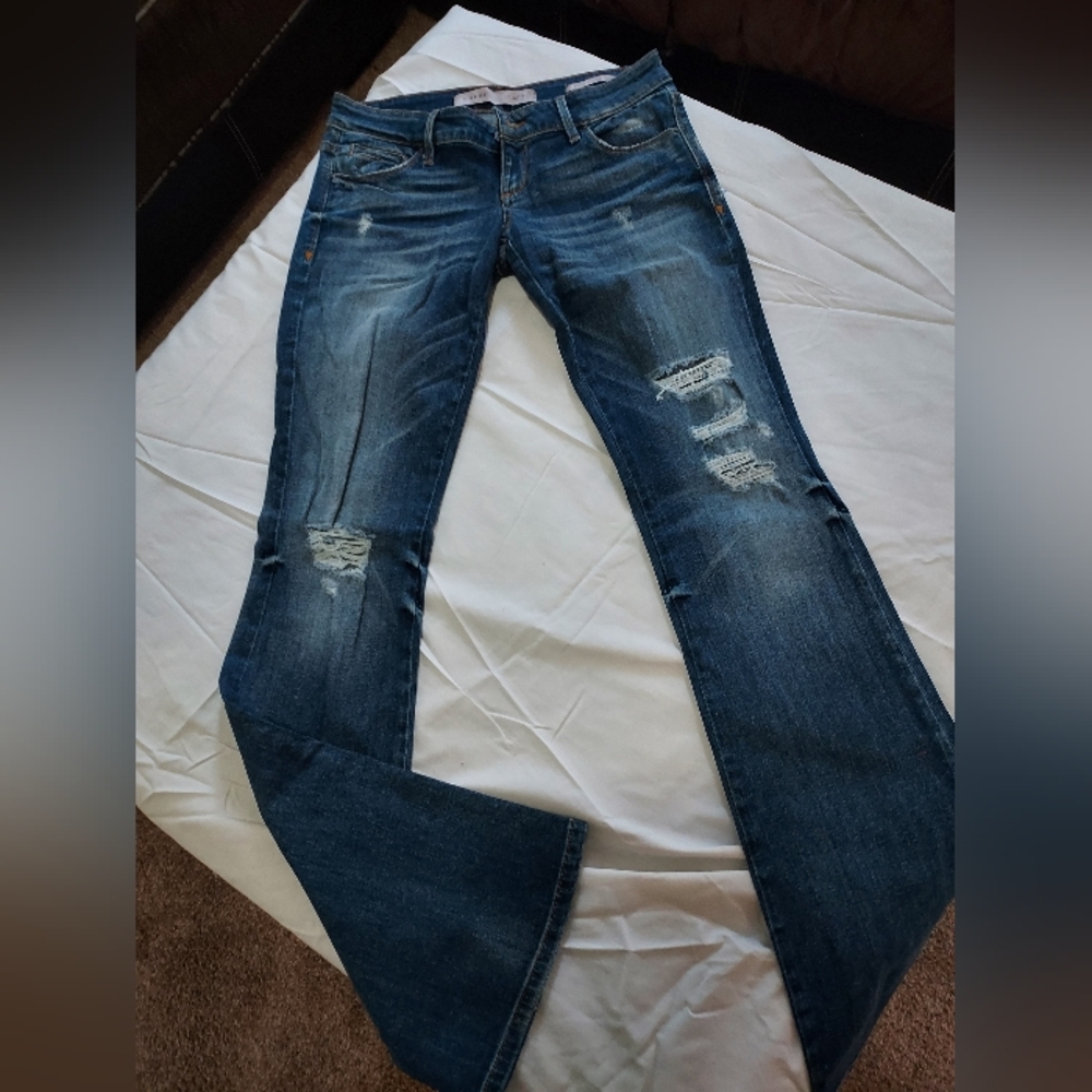 Guess Blue Jeans with Distressed Detailing